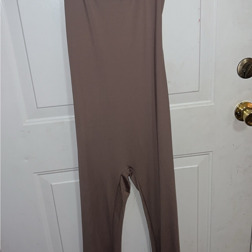 Brown Sleeveless Jumpsuit